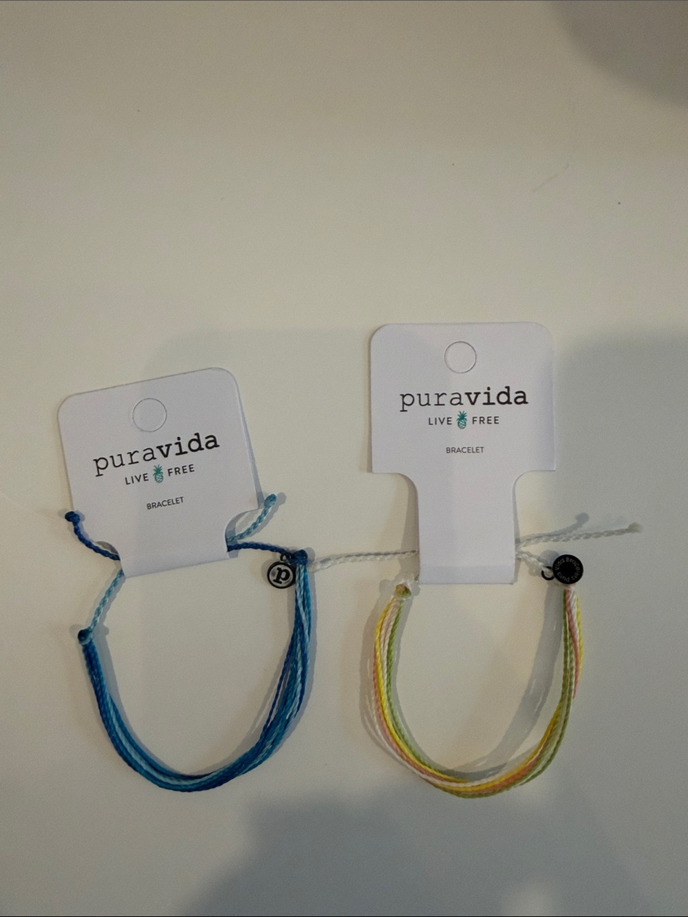Pura Vida Kids Bracelet Duo - Blue Ombre & Yellow Green Multicolor